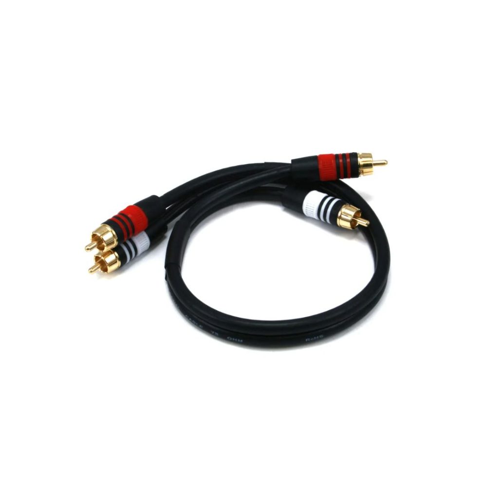 Monoprice 2 RCA Plug/2 RCA - 1.5ft 1 Monoprice 2 RCA Plug2 RCA 1.5ft