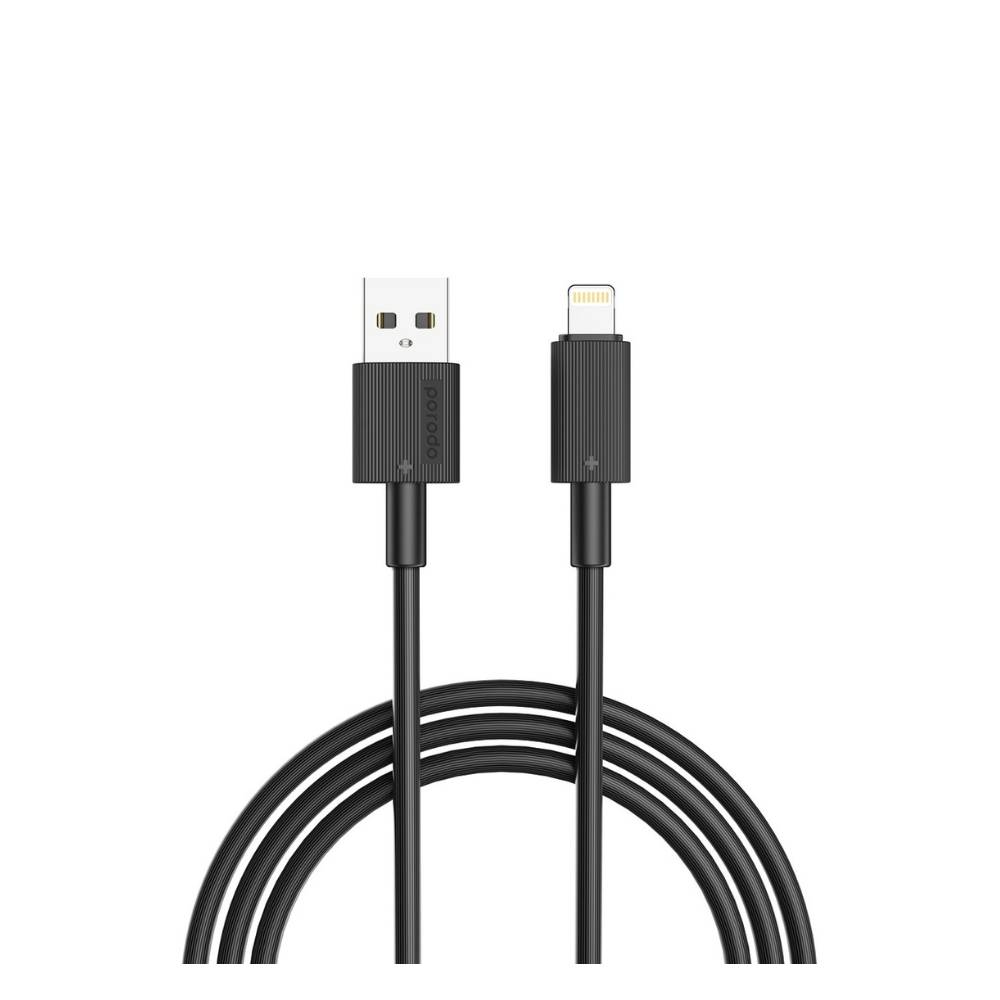 Porodo USB A to Lightning PVC Cable 3m PD CBL0006 BK 1