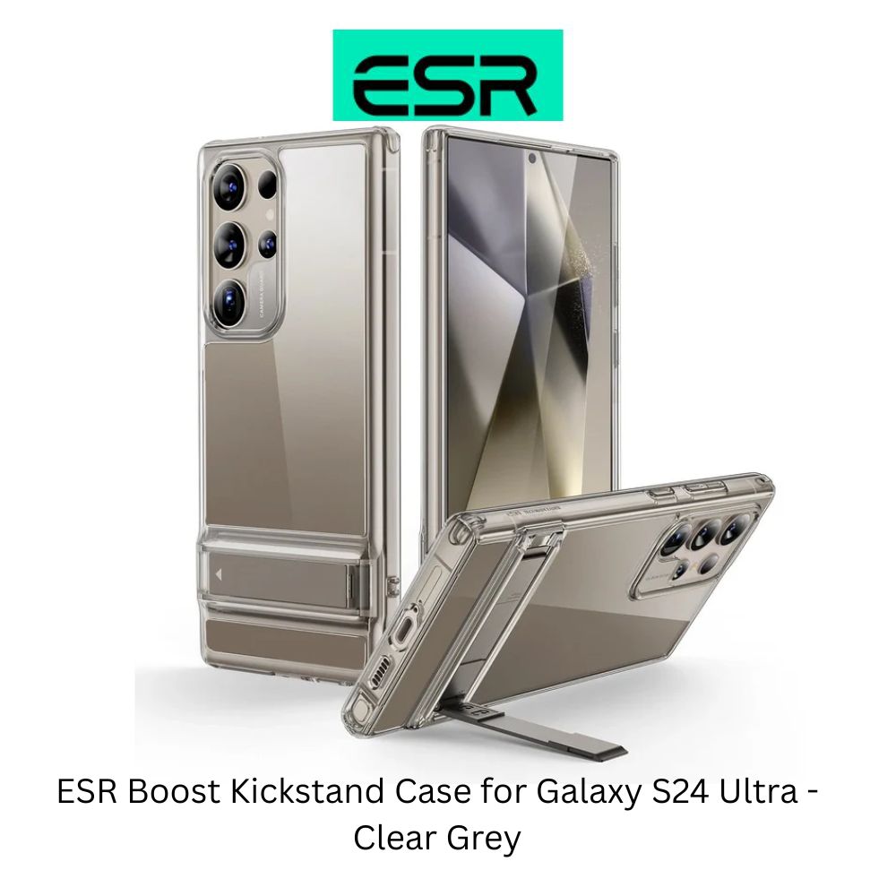 ESR Boost Kickstand Case for Galaxy S24 Ultra - Clear Grey 1