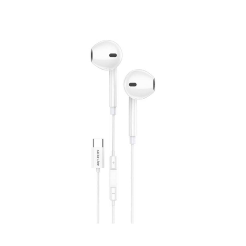 GREEN LION Type C Stereo Earphone White 1